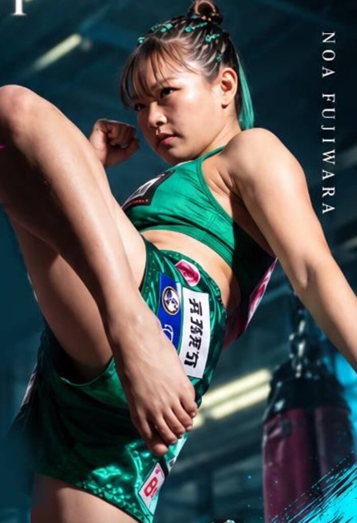 藤原乃愛選手のハイキック